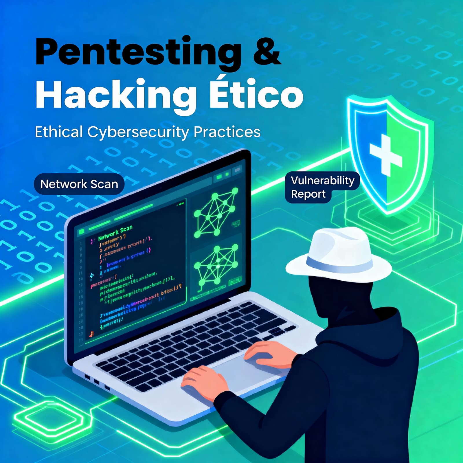 Concepto visual pentestinghacking ético