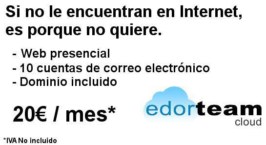 presencia en Internet y alojamiento web por 20€ al mes